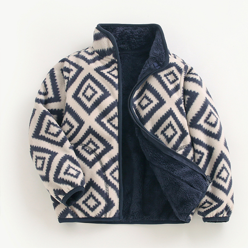 Running Gear Kids - ฤดูใบไม้ผลิฤดูใบไม้ร่วงชายเสื้อ Shaker ขนแกะ Windbreaker WARM Outwear