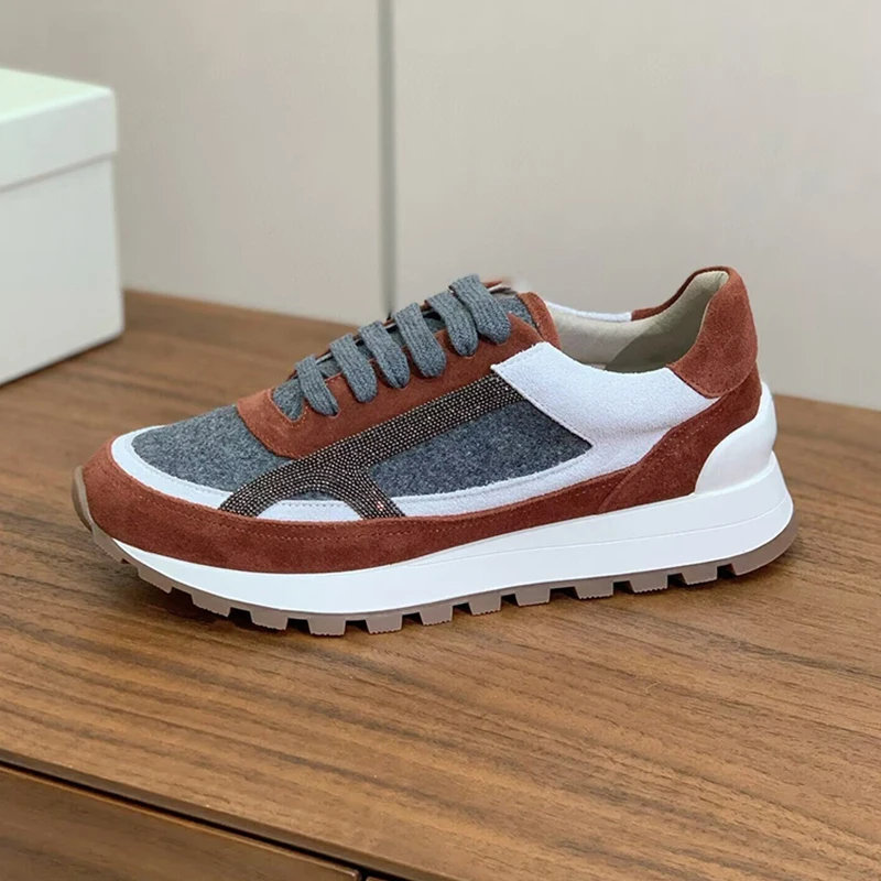 รองเท้าผ้าใบผู้หญิงแบบผูกเชือก - Running Shoes Women บทวิจารณ์และราคา